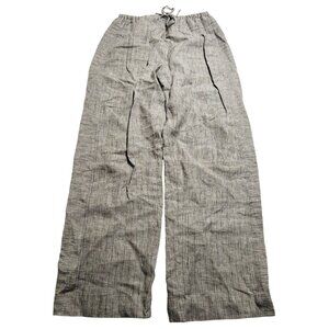 Deiji Studios Double Waist Linen Pants in Grey